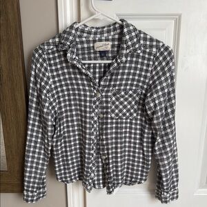Universal Thread Black and White Plaid Shirt